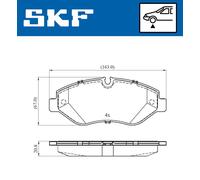 Plaquettes de frein VKBP 80633 E SKF pour MERCEDES-BENZ VW