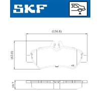 Plaquettes de frein VKBP 90071 E SKF pour MERCEDES-BENZ VW