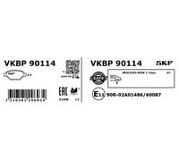 Plaquettes de frein VKBP 90114 SKF pour MERCEDES-BENZ CLASSE C CLASSE GLK