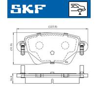 SKF Jeu de plaquettes de frein à disque arrière VKBP 90170