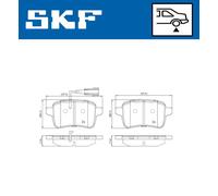 Plaquettes de frein VKBP 90274 E SKF pour ALFA ROMEO GIULIETTA