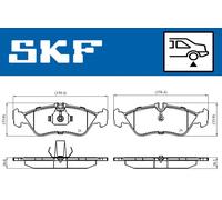 SKF Jeu de plaquettes de frein à disque VKBP 90362