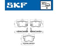 SKF VKBP 90451 A Plaquettes de frein