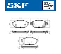 SKF VKBP 90499 A Plaquettes de frein