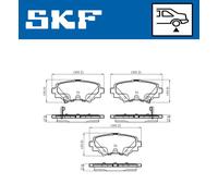 SKF VKBP 90581 A Plaquettes de frein