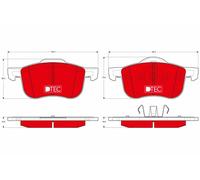 Plaquettes de frein GDB1388DTE TRW pour VOLVO V70 I S80 I XC70 I Cross Country