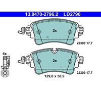 PLAQUETTES DE FREIN VW T. TOUAREG 2.0-4.0 4MOTION 17- CERAMIC