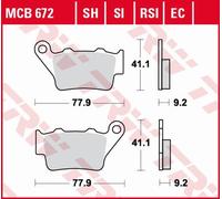 Jeu de plaquettes de frein TRW MCB672
