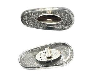 Plaquettes de nez à emboîter compatibles avec les cadres Ray-Ban avec support en croix (argent, 16 mm)