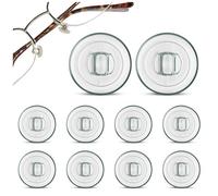 Plaquettes De Nez en Silicone Haut De Gamme Forme Ronde À Clipser | 9 Mm/0.35'' | 5 Paires | Accessoires pour Lunettes De Vue, De Soleil et De Lecture
