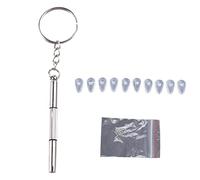 Plaquettes de nez pour lunettes de vue - Plaquettes de nez à visser - En silicone souple - Avec vis et tournevis