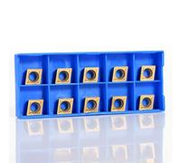 Fraise à plaquer au carbure, 10pcs CNC Fraise à plaquer au carbure Inserts de fraisage de tour indexables Outils de tournage avec boîte CCMT09t304 CCMT32.5