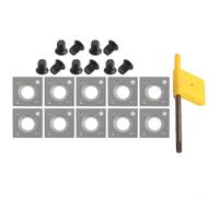 Plaquettes de tournage du bois en carbure, lames de rabot carrées indexables de 15 mm pour tête de coupe en spirale compatibles avec les outils de tournage de tour