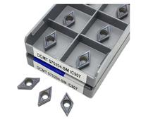 Plaquettes de tournage en carbure Porte-outil de t 10 pièces DCMT11T304 DCMT11T308 SM IC907 IC908 outil de tournage externe en alliage dur lame métal(DCMT070204 SM IC907)