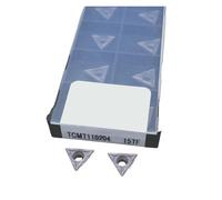 Plaquettes de tournage en carbure Porte-outil de t Outils de tournage internes en alliage dur TCMT110204 15TF/6020/735, outils coupe, lame tour 10 pièces(TCMT110204 15TF)