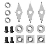 Plaquettes En Carbure Bois, avec un Système de Fixation Robuste et un Ajustement Serré par Vis, Ensemble D'Outils De Tournage Pour Tour À Bois, Pour Atelier, Maison, Studio, Bricolage, Menuisiers Et C