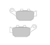 Plaquettes Ferodo de frein arrière pour Suzuki SFV 650 Gladius Left millésimes 2009, 2010, 2011, 2012, 2013, 2014, 2015, 2016