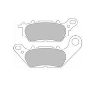 Plaquettes Ferodo de frein avant pour Yamaha YBR 125 millésimes 2008, 2009, 2010, 2011, 2012, 2013, 2014, 2015, 2016