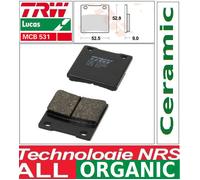 TRW Plaquettes de frein MCB531 Organic Allround - Kit pour Suzuki TL essieu arrière et autres motos