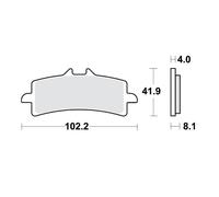 Jeu de plaquettes de frein TRW MCB858CRQ sans homologation routière