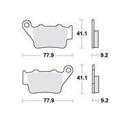 TRW MCB672SH Sinter Street Kit de Plaquettes de Frein pour ZERO FXS 2016 - Essieu Arrièreet Autres Motos