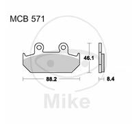 Plaquettes Frein Std TRW Lucas 787.17.34 pour Honda 1000 CBR F Ouragan 1988-198
