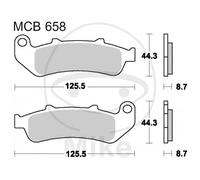 Plaquettes Frein Std TRW Lucas 787.26.41 pour Honda 1000 CBR F Ouragan 1993-199