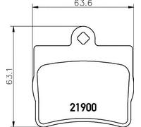 BREMBO - Jeu de 4 plaquettes de frein P 50 024 - Réf. 1395693