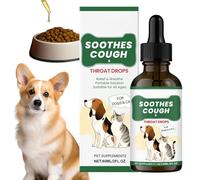 Plaquettes pour la toux pour Chiens | Complément Liquide 60ml | Santé et Bien-être Corps pour Routine Quotidienne | Matin Soir Repas à la Maison et en Voyage