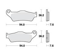 Plaquettes Sinter Rsi TRW Lucas 787.05.20 pour Ducati 620 Monster Dark 2005-2006