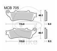 Plaquettes Sinter Sh TRW Lucas 787.01.08 pour Honda CB Sf Onze X11 1100 2000-20