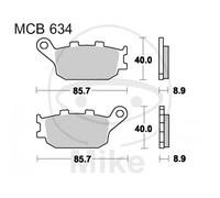 Jeu de garnitures de frein, frein à disque LUCAS TRW MCB634SH