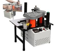 Plaqueuse de Chant 1200W, Machine Portable à Colle Thermofusible avec Vitesse Réglable 3-6 m/min, Réservoir 1000 ml pour Bords Droits et Courbes, Outil de Menuiserie Bois PVC DIY