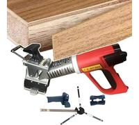 Plaqueuse de chant avec collage double face pour bords incurvés et droits, machine manuelle réglable 220 V pour travaux du bois et projets de bricolage