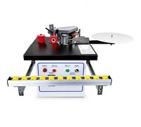 Plaqueuse de chant portable 1200 W avec alimentation automatique, collage double face, mise à niveau de la courroie de rupture, 120-220 °C, 2-6 m/min pour un travail précis du bois