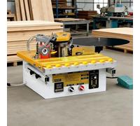 Plaqueuse de chant portable, machine à bois pour bords droits et incurvés, collage double face, contrôle intelligent de la température, coupe automatique pour grands panneaux