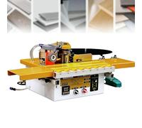 Plaqueuse De Chants Courbes De 220 Lb, Pour Le Travail Du Bois, Avec Double Encollage, Coupe Automatique Du Ruban, ContrôLe NuméRique De La TempéRature Et Vitesse RéGlable. Convient à Divers Types B