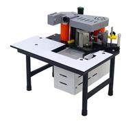 Plaqueuse De Chants Portable, Plaqueuse De Chants Pour Le Travail Du Bois, Droite Et Courbe, Collage Double Face, Tension, Plaqueuse De Chants Portable, 1200 W.(White)