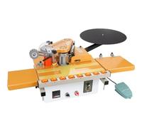 Plaqueuse De Chants Portable Pour Le Travail Du Bois, Plaqueuse Automatique Pour Chants Droits Et Courbes Avec Application D'Encollage Double Face, Coupe Automatique Du Ruban AdhéSif, ContrôLe B