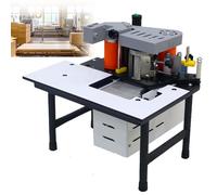 Plaqueuse de chants portable pour le travail du bois, plaqueuse de chants droite et courbe, plaqueuse de chants compacte, légère de 12 kg, idéale pour la décoration de meubles(White)