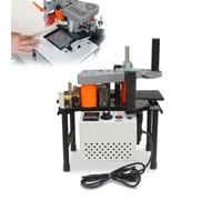 Plaqueuse de Chants Portative, 1200W Machine à Plaquer les Chants pour Menuiserie Double Encollage Encolleuse de Chants Thermocollant PVC Bois Hauteur 7-60mm pour Bord Droit et Courbé