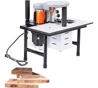 Plaqueuse De Chants pour Le Travail du Bois Plaqueuse De Chants Portable Automatique à Coller des Deux Côtés Ensemble De 8 à 60 Mm De Largeur pour L’Industrie De La Fabricat, 220V