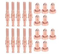Plasma Cutting Torch Consumables | 60A Electrode & Nozzle Tips 9-8215/9-8210 | Brass Replacement Parts for SL60 / SL100 Plasma Cutter | 10 Set Metal Cutting Kit