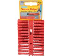 Plasplugs Super Grips Chevilles murales Rouge