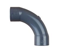 Plasson - Raccord PVC pression pour piscines - COUDE GRAND RAYON PVC PRESSION 90° FF à coller - Ø25 -