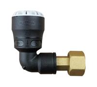 Plasson - Raccords PEHD encliquetables - Coude 90° encliquetable PE Ø25 - Laiton femelle écrou-prisonnier 3/4" (20/27)