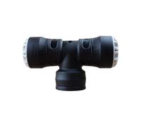 Plasson - Raccords PEHD encliquetables - Té 90° encliquetable PE Ø25 - Taraudée femelle 3/4"