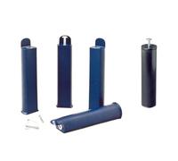 PLAST - Jeu de 4 pieds 22 cm bleus + pied central pour cadre à lattes