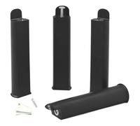 AltoBuy PLAST - Jeu de 4 Pieds 22 cm Noirs pour Cadre à Lattes