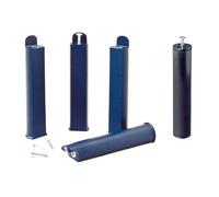 AltoBuy PLAST - Jeu de 4 Pieds 28 cm Bleus + Pied Central pour Cadre à Lattes